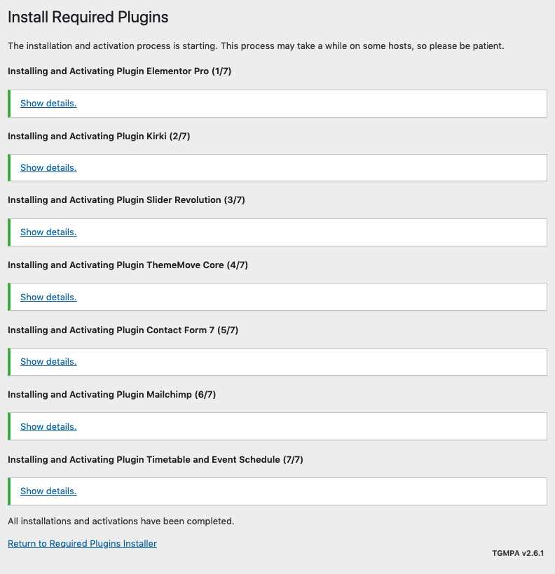 All plugins installed
