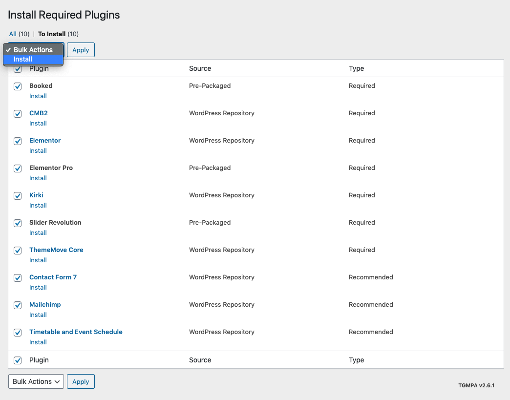 Install Plugins