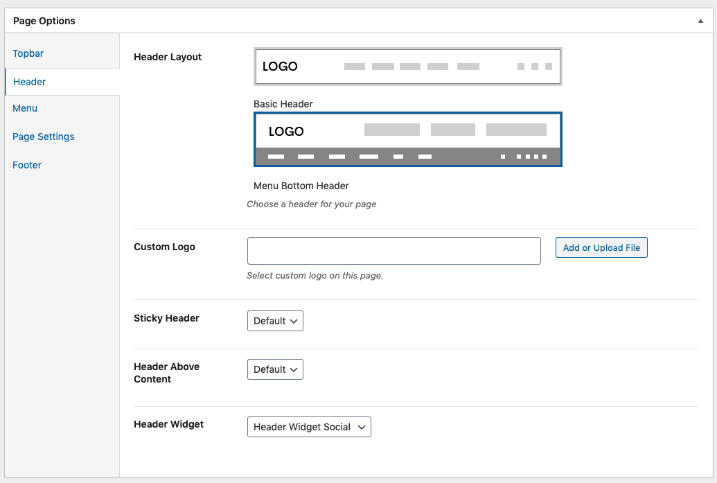 Page Options