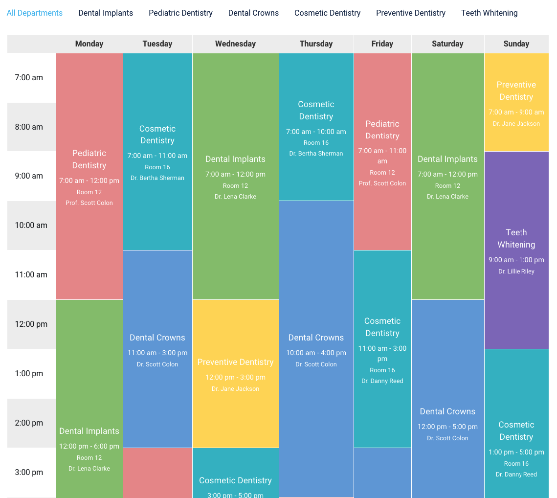 Timetable and Event Schedule by MotoPress