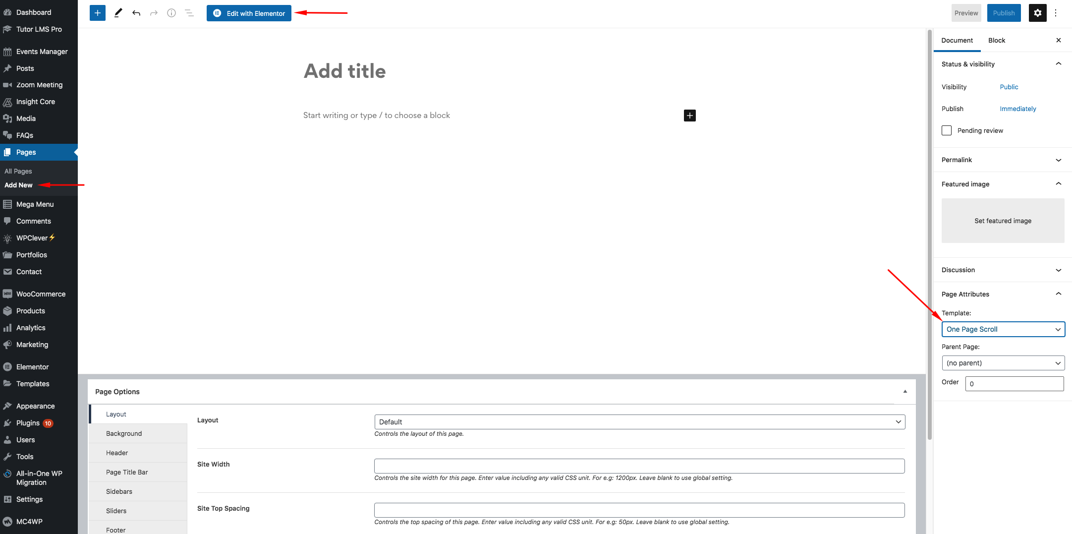How To Create A One Page Scroll EduMall Documentation