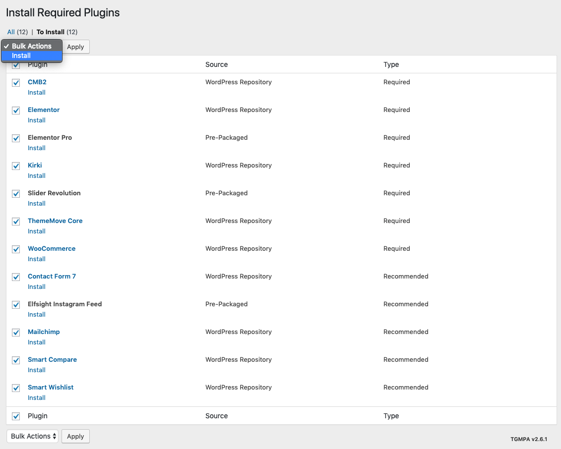 Install Plugins