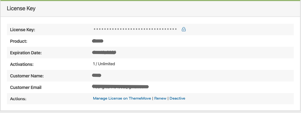 License Activated